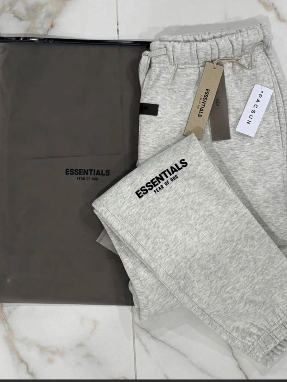 Fear of God ESSENTIALS Men’s Heather Grey Sweatpants